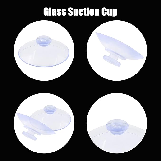 30 Pack Glass Table Suction Cups - 45mm Rubber Suckers