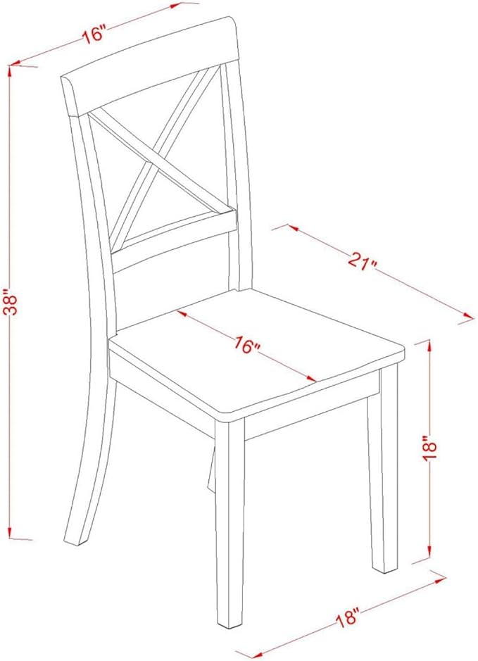 East West Furniture BOC-CAP-LC Boston Dining Chairs