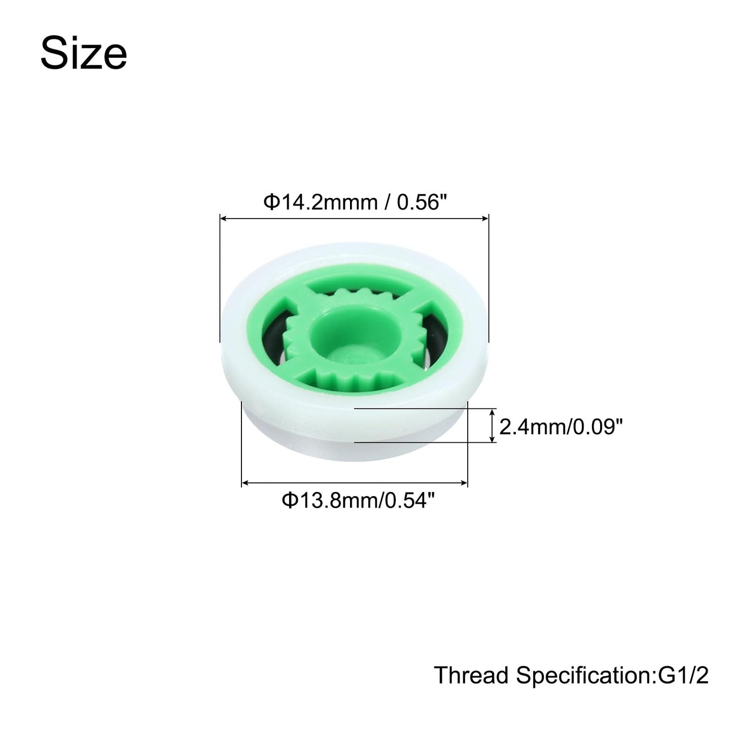 uxcell Shower Flow Reducer Set, 10 Pcs 2.0gpm Water Flow R, Green, Unfinished, POM Material