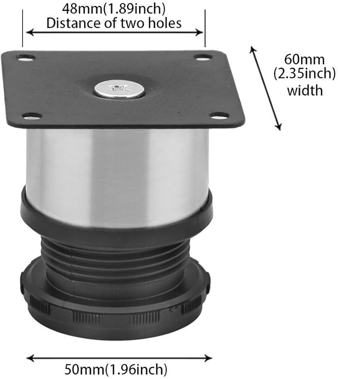 VOVOV Furniture Cabinet Metal Legs Adjustable Stainless Steel Kitchen Feet