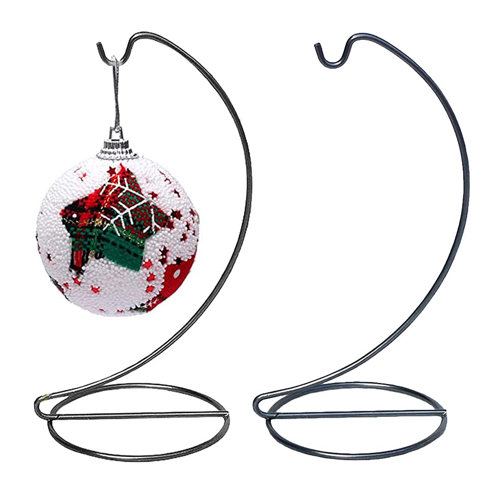 YEARCHY Ornament Display Hanger Rack Stand Hook Chrismas Ornament Party Decoration Holder Air Plant Flower Pot Hanging Terrarium Home Office Decoration (2, 9.1'x4.1'), Black