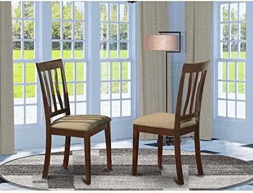East West Furniture ANC-CAP-W Antique Dining Room Chairs