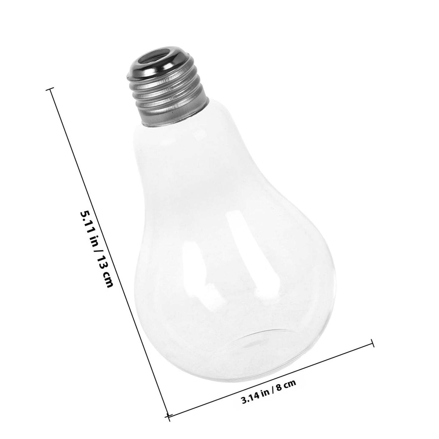 Toyvian 2pcs Hanging Light Bulb Glass Vases Set, Mini Bulb Containers for Hydroponic Flowers, Glass Terrarium Decor for Home, Living Room, Wedding Table