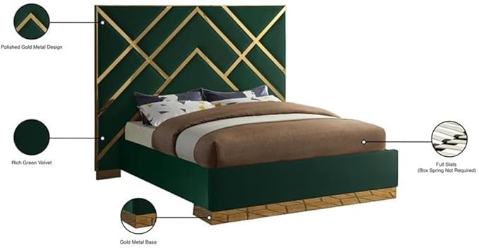 Meridian Furniture VectorGreen-Q Vector Collection Modern | Contemporary Velvet