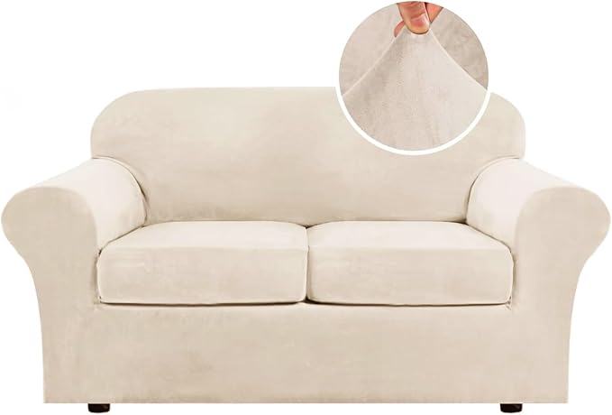 H.VERSAILTEX 3 Piece Stretch Sofa Covers Couch Covers