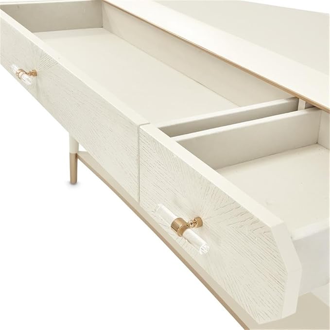 MICHAEL AMINI La Rachelle 3 Drawer Console Table in Champagne Ivory