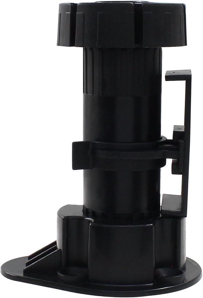 Jiozermi 12 Pack Black Plastic Cabinet Legs, Adjustable Furniture Feet