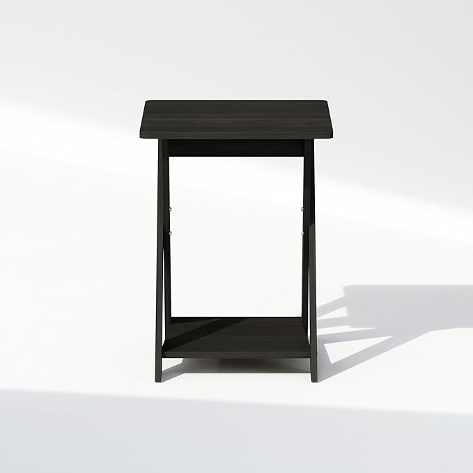 Furinno TIDUR Night Stand, Open Shelf Design X-Legs Nightstand, Criss-Crossed