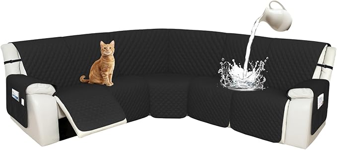 Arfntevss Recliner Sectional Couch Covers 1OO% Waterproof L Shape Sofa Cover