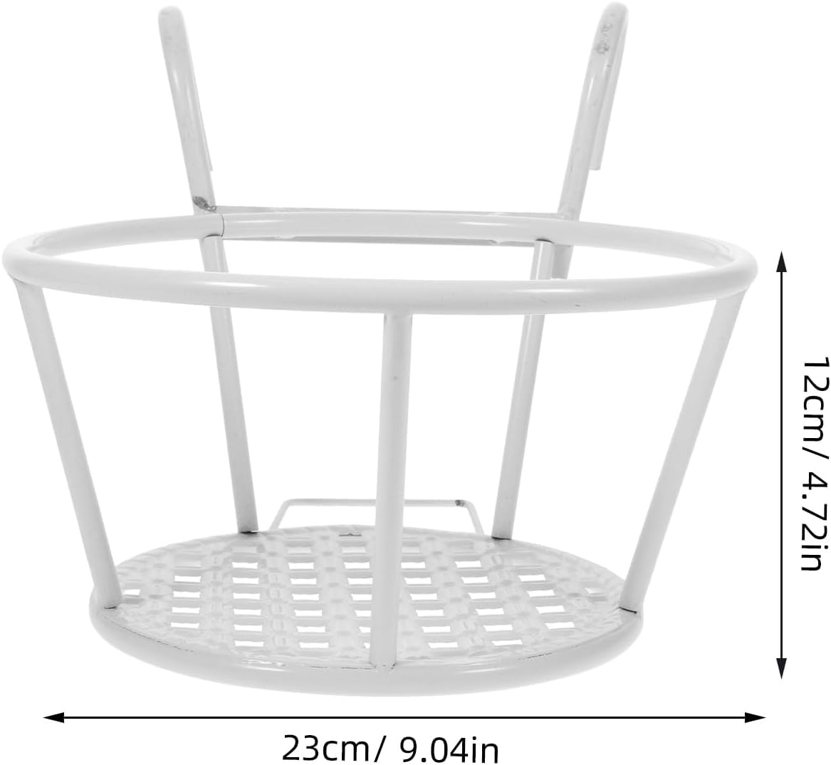 Nancyzhenpin Metal Hanging Railing Planter, Flower Pot Holder for Balcony Fence, Adjustable Steel Plant Stand, Indoor Outdoor Garden Mounted Shelf (6, Brown)