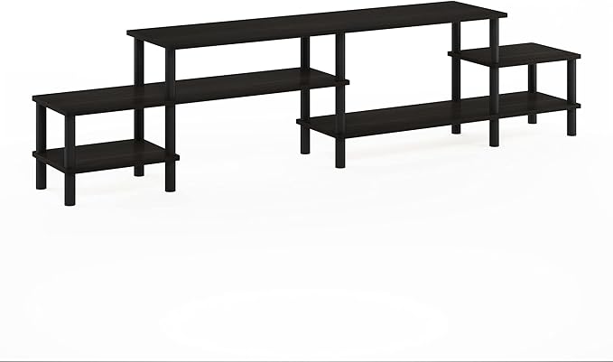 Furinno BESI TV Stand, No Tools Assembly Industrial Style Entertainment Center