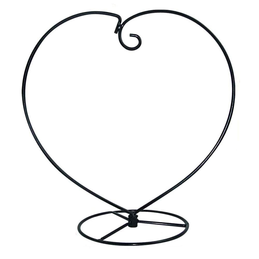 YY YEARCHY Ornament Display Stand Heart Shaped Hook Rack Holder for Hanging Glass Globe Pot Terrarium Witch Ball Home Christmas Wedding Decoration Creative Gift (2, 4.7" x 9" x 9")