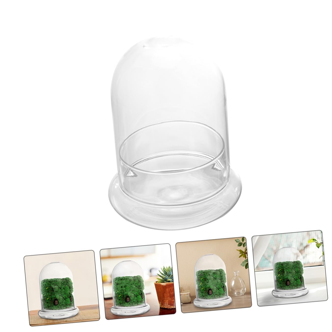 VICASKY 2pcs Glass Eco Bottle for DIY Micro Landscape Terrarium Container for Plants Decorative Desk Ornament Glass Display for Miniature Gardens