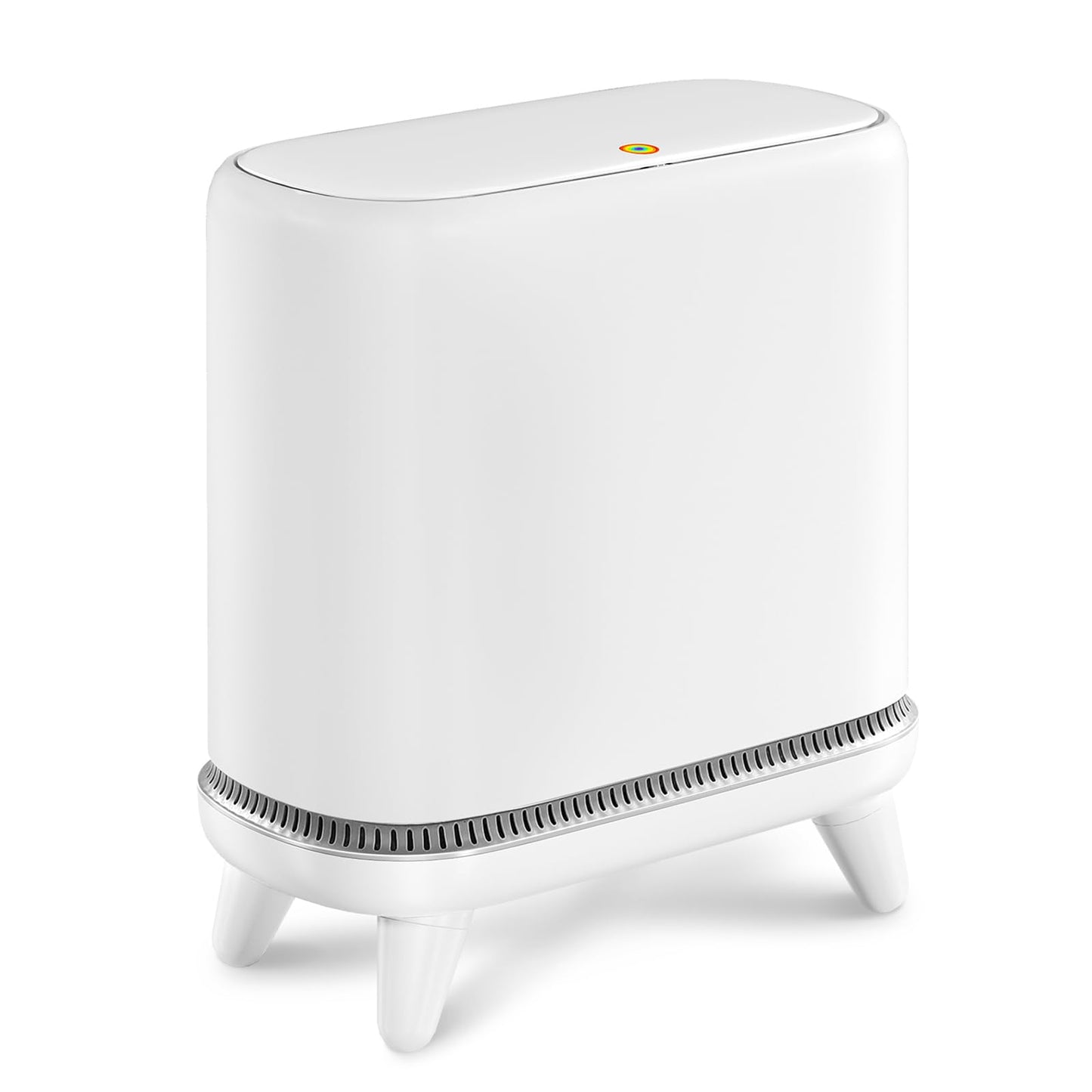 JUDRDO Bathroom Trash Can with Lid, Vacuum Adsorption Small Garbage Can 3.2 Gallon Press Top Lid Trash Bin with Legs Waterproof Waste Basket for Bathroom Bedroom Office Home RV