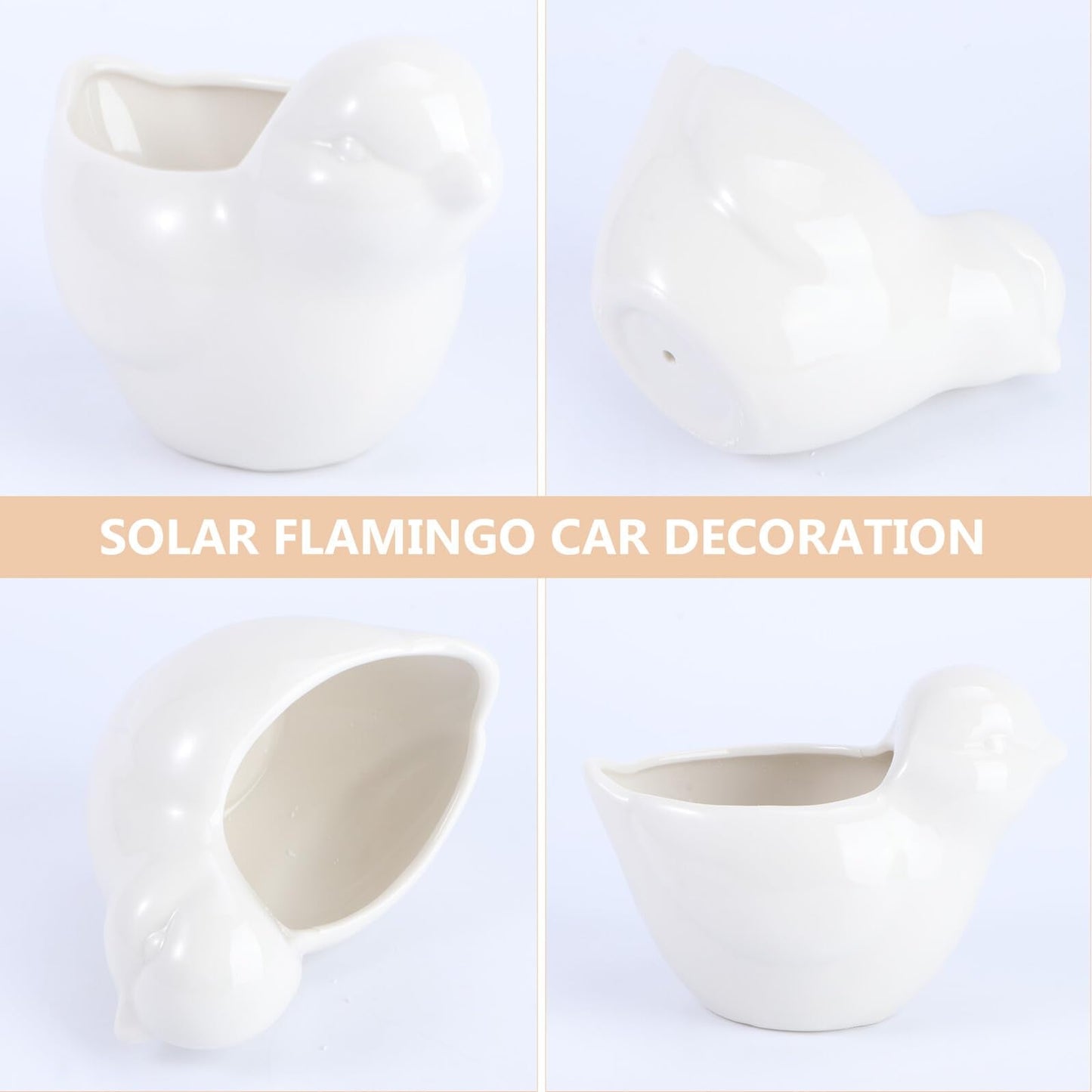 DRESSOOS Creative Bird Modeling Ceramic Succulent Flowerpot Unique Animal Planter Pot for Indoor Outdoor Home Office Garden Decoration for Small Flowers and