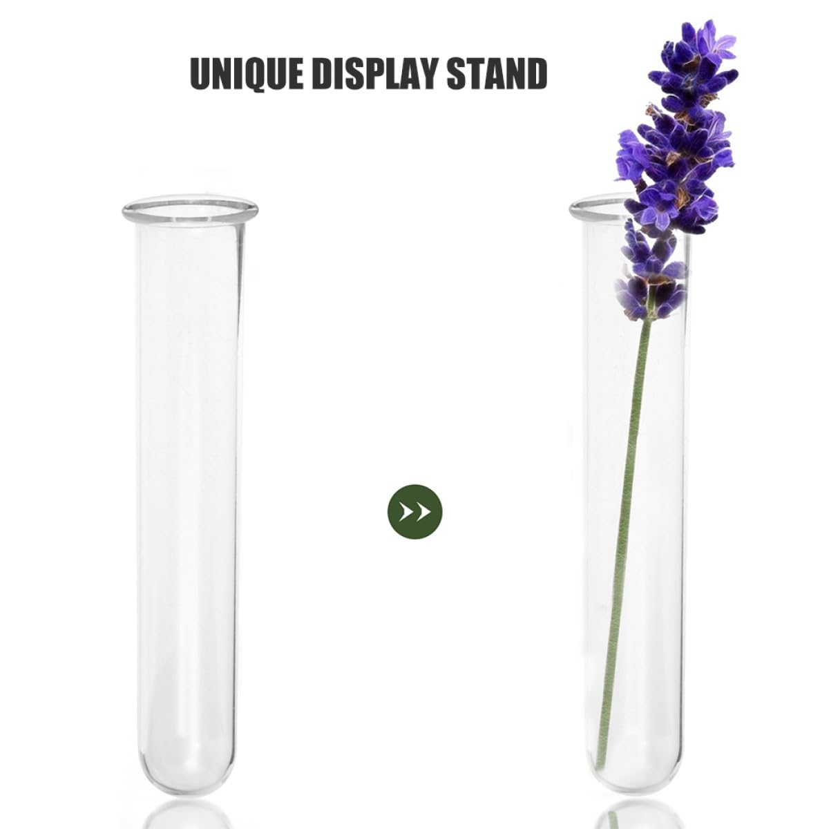 ULTECHNOVO 4pcs Glass Hydroponic Test Tube Vase Set 2.5x3x18cm Decorative Propagation Plant Holders Desktop Terrarium Planter Tubes for Home Garden