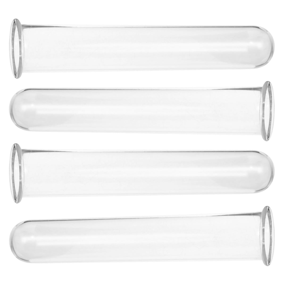 KALLORY 4Pcs Glass Test Tube Vases Hydroponic Propagation Planter Tubes 2.5X3X18Cm Glass Plant Holder for Home Office Desktop Terrarium Decor