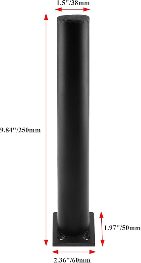 Set of 4 Furniture Legs 10 Inch, Adjustable Aluminum Alloy Cabinet Legs