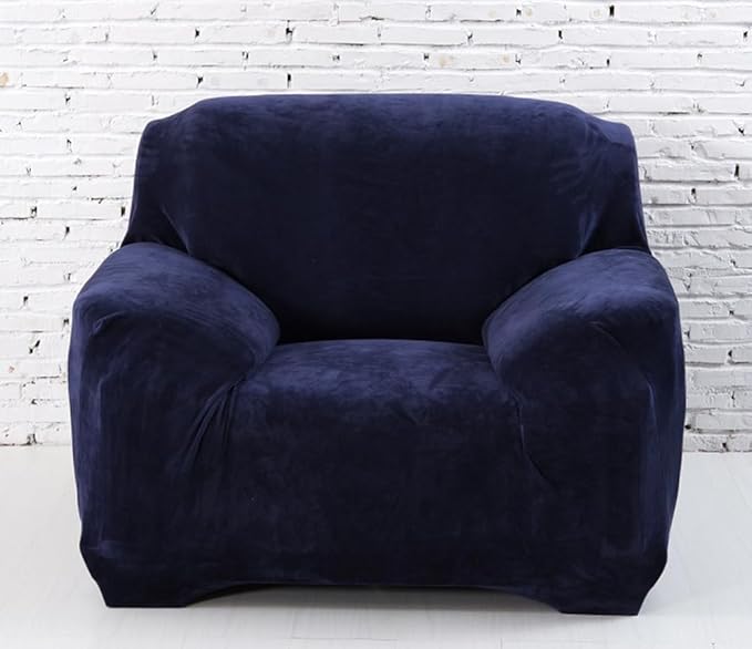 vctops 1-Piece Velvet Plush Stretch Chair Sofa Slipcover Soft Fuzzy Fluffy
