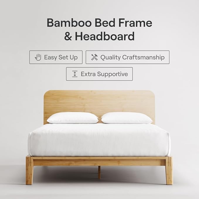 Nectar Bamboo Platform Bed Frame & Headboard