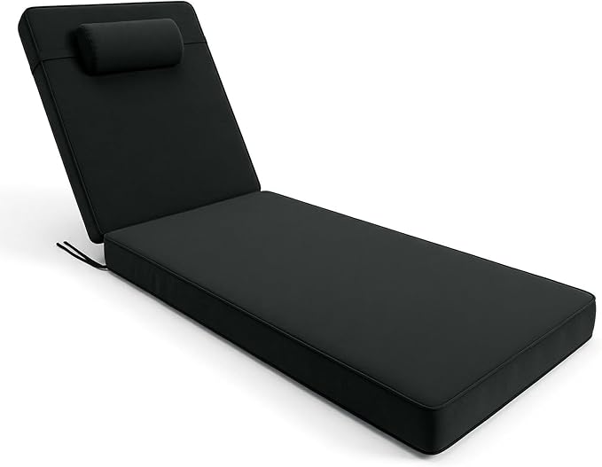 Chaise Lounge Cushion for Outdoor Furniture, Waterproof, Fade-Resistant and