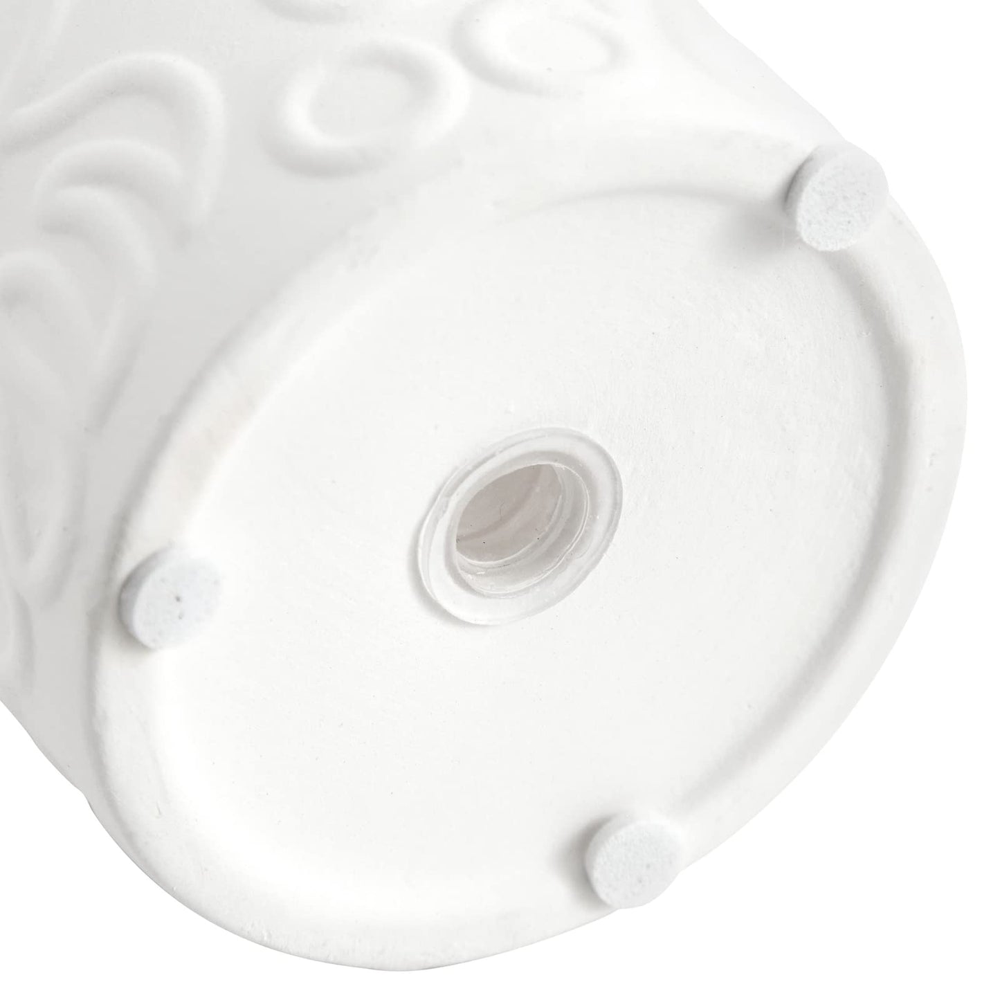 Bright Creations - Themed Designs, Unpainted Flower Pots with Drainage Holes, Rubber Plugs, and Small Sticker Pads (3x3x4 inches, White) - Set of 4