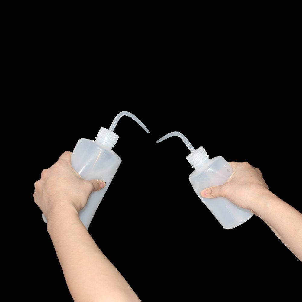 Belinlen 250ml+500ml Plastic Safety Wash Bottle, Plastic Squeeze Bottle Narrow Mouth, 8 Pack (Each Size 4)