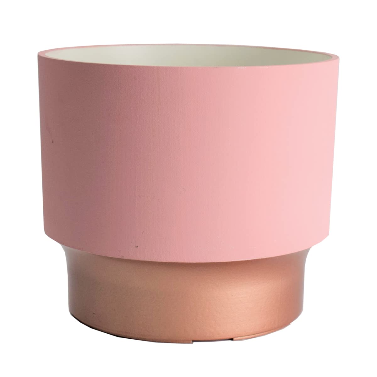 The HC Companies 5 Inch Sprite Succulent Pot 4.84"x4.84"x4.16Inch in Blush with Copper Bottom Color