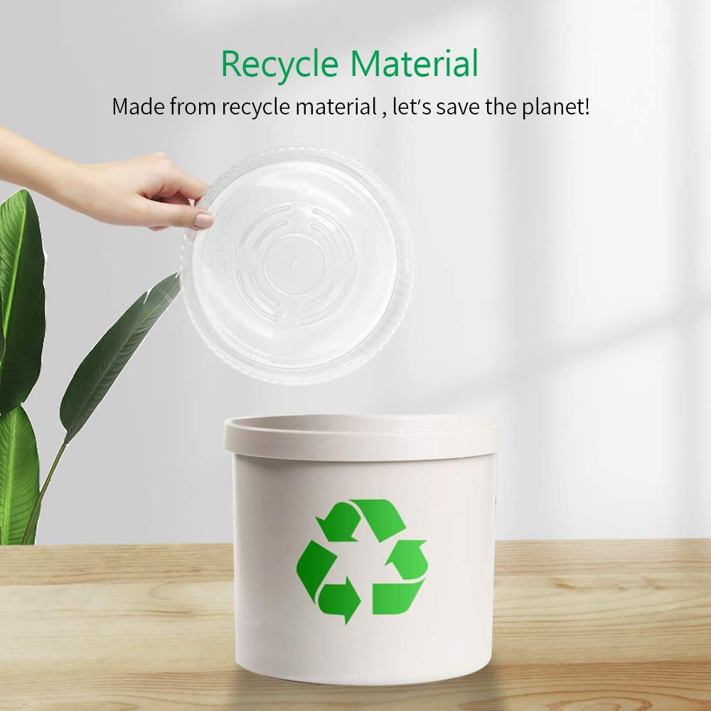 JOYSEUS Plant Saucers - 6 Pack of 13 Inch - Durable Plastic Plant Tray for Flower Pots, Clear Plant Saucer for Indoor Plants Pots & Outdoor Plants (6 Pack)