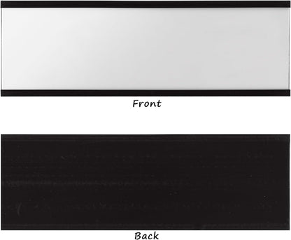 Realth C Channel Magnetic Label Holders 50 Pack 1'' x 2'' with Paper Inserts and Clear Plastic Protectors, Magnetic Data Card Holders File Cabinet Labels for Metal Racks and Shelves