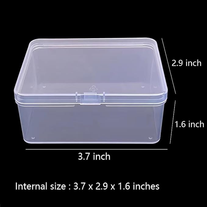 6PCS Plastic Game Card Storage Box, Card Case for Standard Playing Cards, High Capacity Card Holder Box (Empty, No Cards Included)