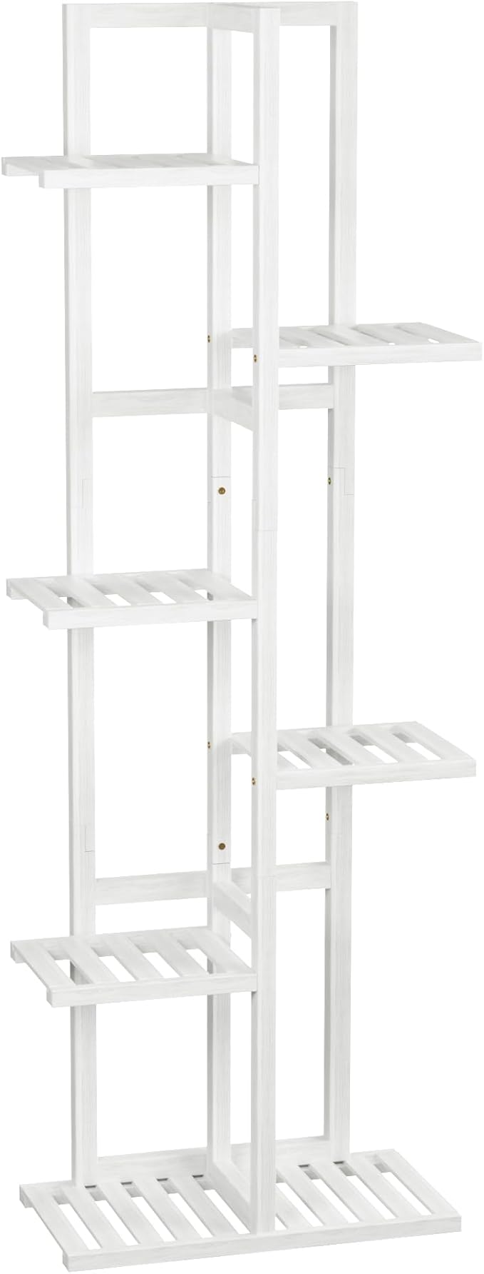 ROMGUAR CRAFT 6 Tier Bamboo Plant Stand Indoor, Wood Tall Flower Holder Corner