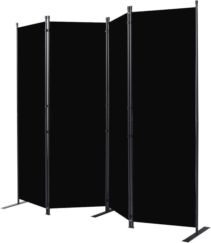 Room Divider 6FT Portable Room Dividers and Folding Privacy Screens, 4 Panel