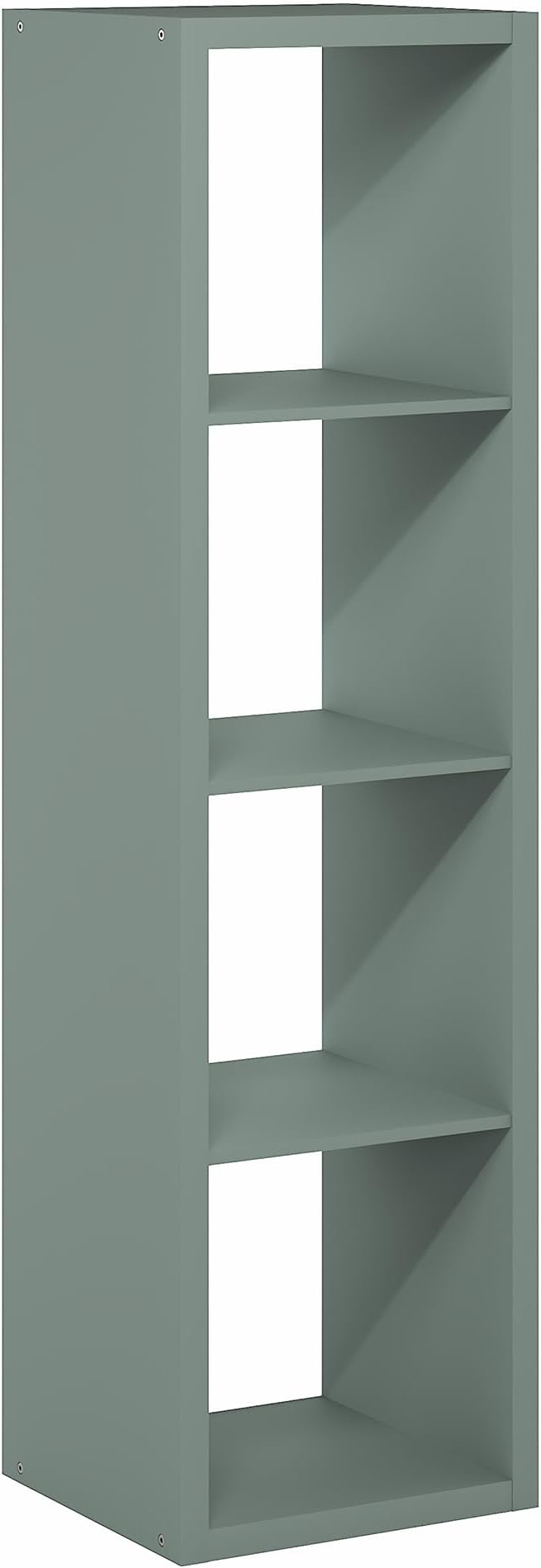 Furinno Cubicle Book Shelf, Vertical 4-Cube Bookshelf, Extra Thick Horizontally