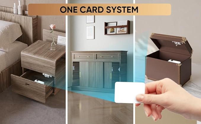 Smart Cabinet Lock Bluetooth Hidden Safety RFID Kid Keyless Drawer Locks