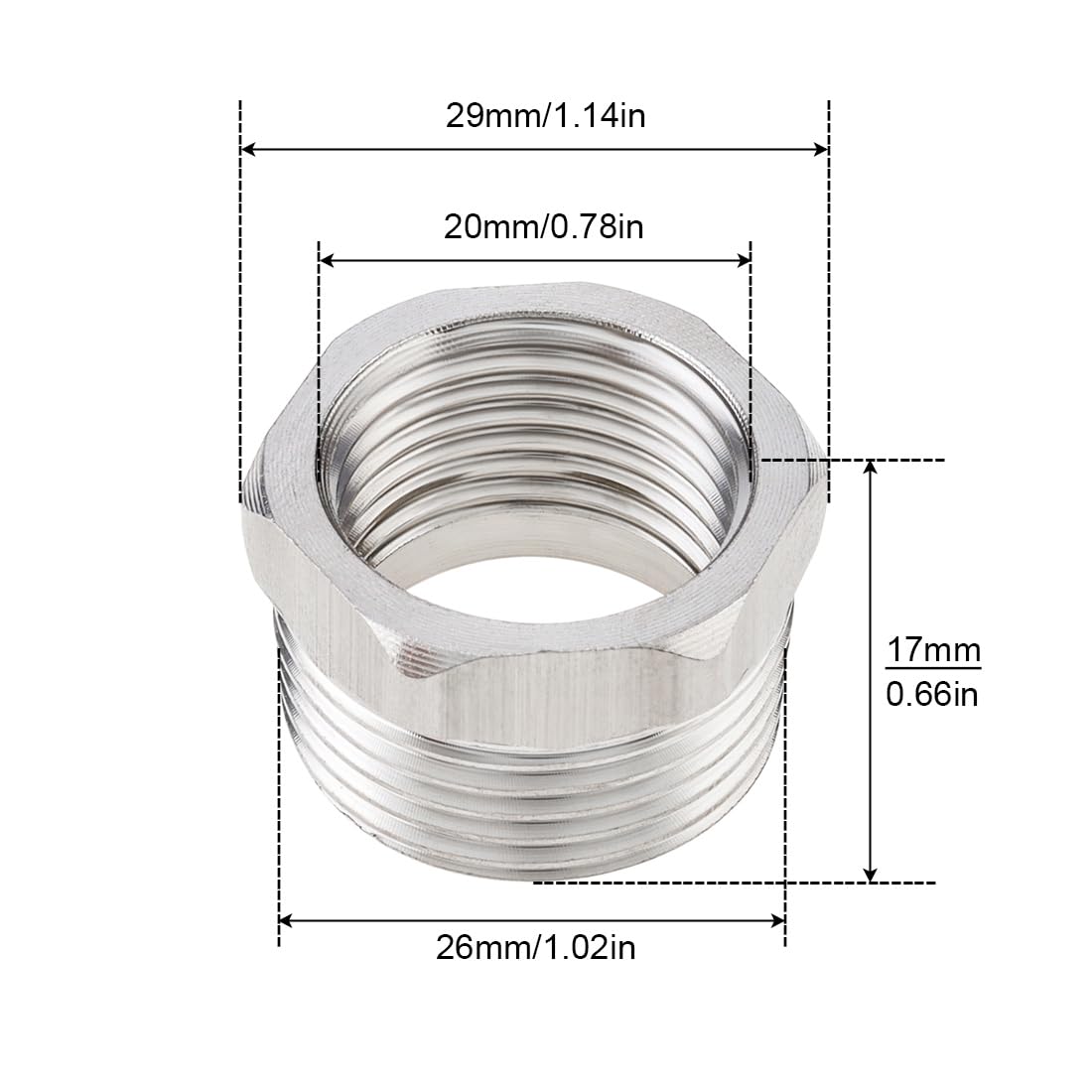 Float Valve, 304 Stainless Steel 1/2inch to 3/4inch Auto Fill Shut Off Water Float Valves Fully Automatic Water Level Control for Water Tank, Pool, Tower, Livestock Troughs