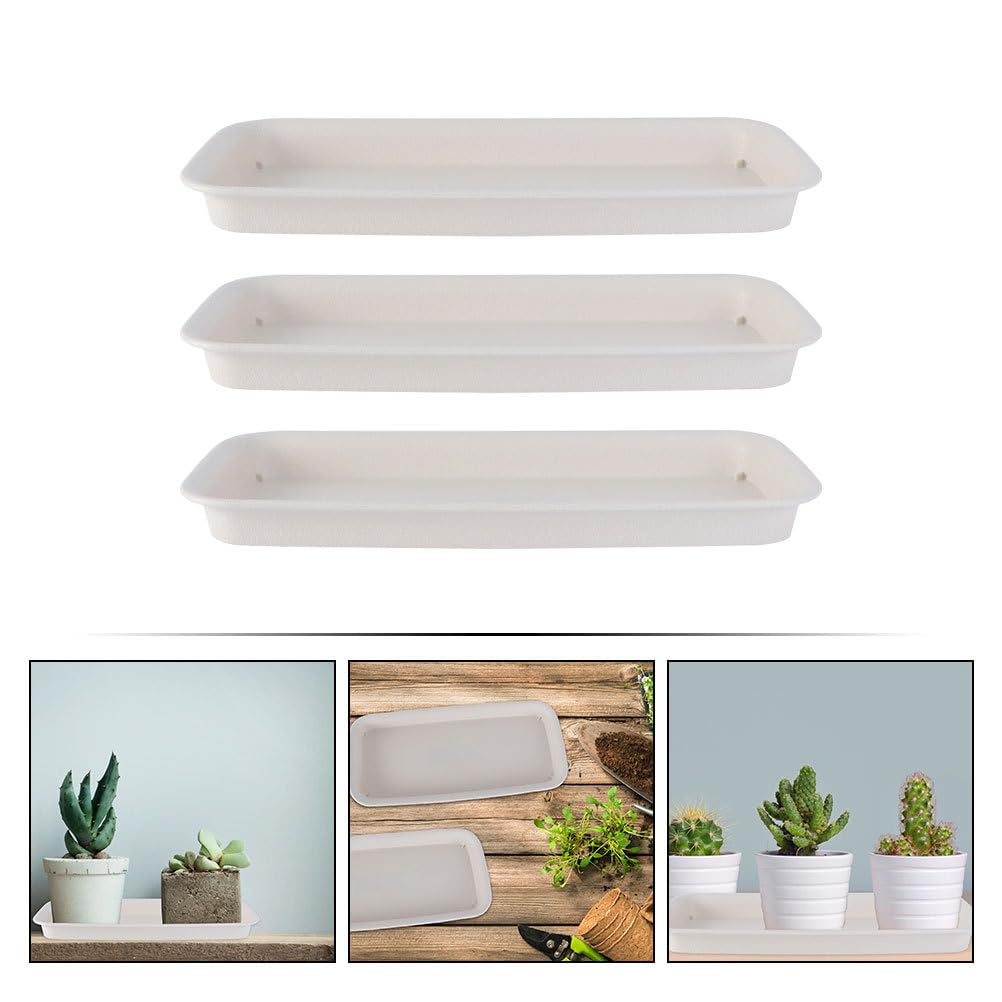 Generic Flower Pot Base Tray Rectangular Water Drip Tray for Indoor Outdoor Use Plant Saucer Protects Surfaces from Leaks and Soil Spills 4.75 Inch