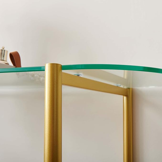 LumFurn Oval Glass Console Table