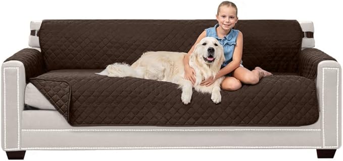Sofa Shield® Couch Slip Covers for Dogs, Reversible Furniture Protector