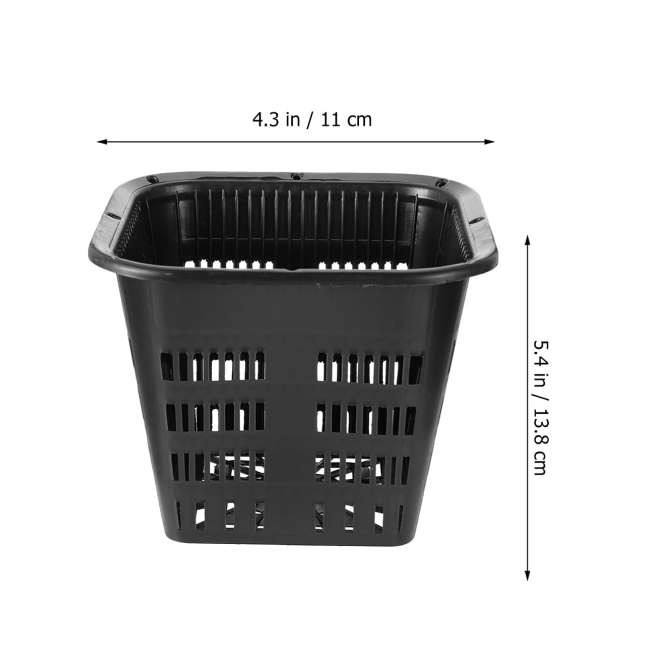Yardwe Root Control Basin Square Net Pot 5.38 Inch Thickened Plastic Hydroponic Plant Basket for Root Growth and Water Cultivation