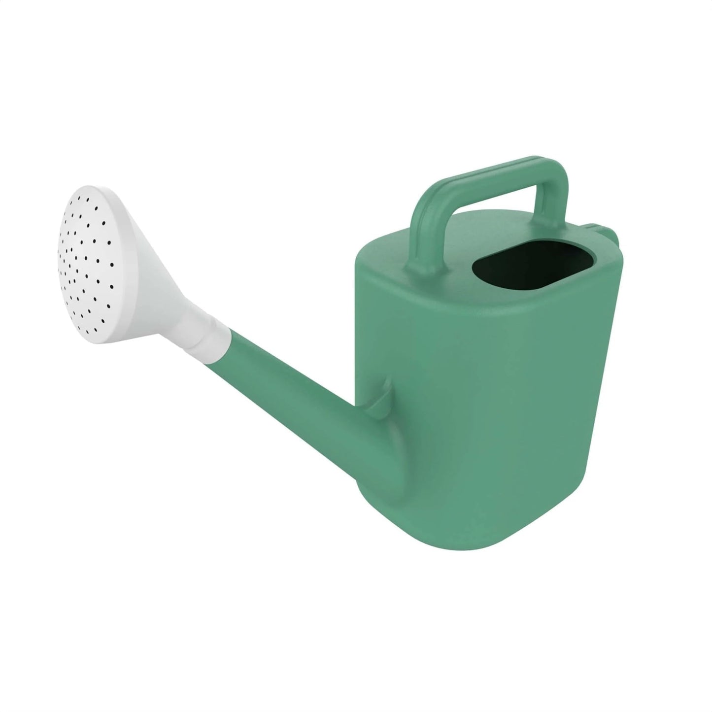 2 Gallon Resin Watering Can Green Lily - Top & Side Dual Handle for Easy Carry & Pour, Offset Opening Mess-Free Refill, Sturdy Garden Watering Can for Indoor & Outdoor Plants