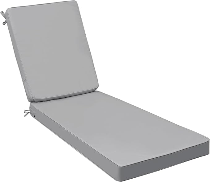 AAAAAcessories Outdoor Chaise Lounge Cushions, Fade-Resistant, Waterproof Patio