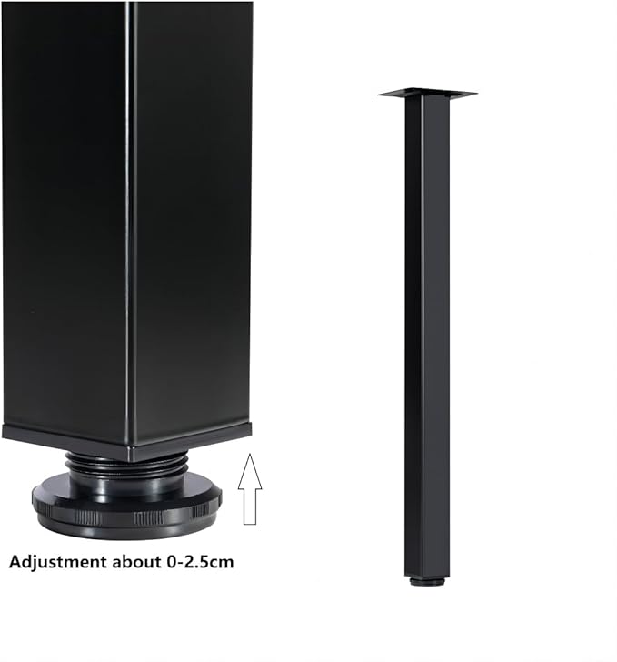 LCSDLHLSY Table Legs 28 inch, Adjustable Metal Furniture Legs, DIY Computer