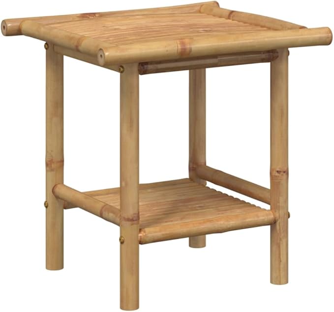 Natural Bamboo Fiber Coffee Table Square Modern Eco-Friendly Furniture