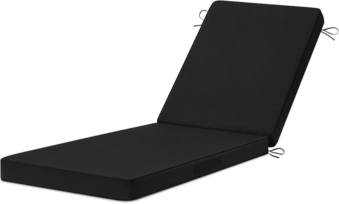 Chaise Lounge Cushions Outdoor, 4 Adjustable Ties Lounge Chair Cushions