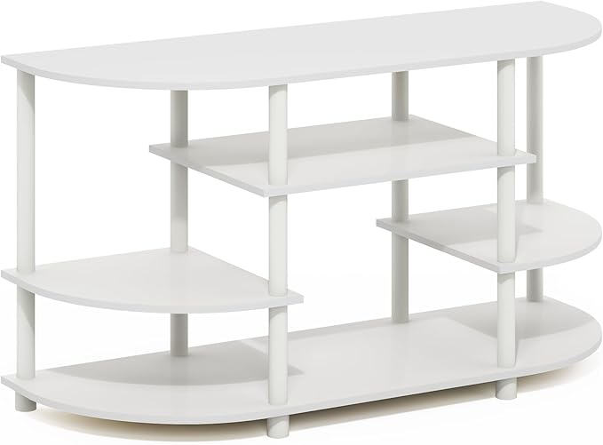 Furinno Jaya TV Stand, 4-Tier Toolless Assembly Corner Entertainment Center