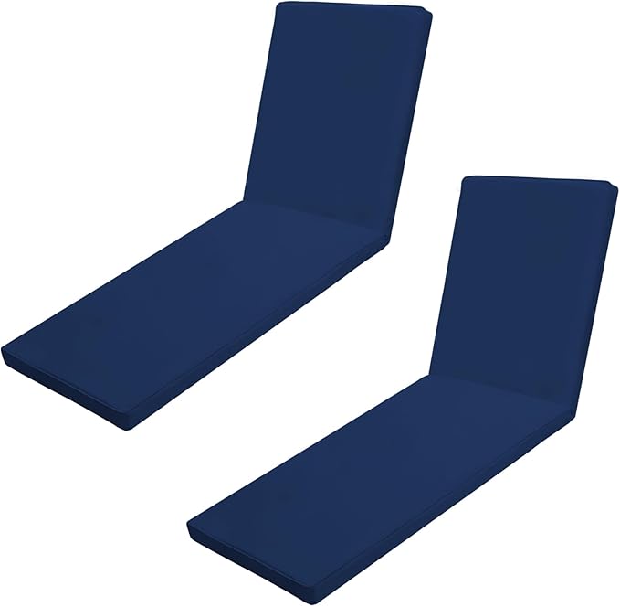 Outdoor Chaise Lounge Cushions for Patio, Waterproof Replacement Seat Cushions