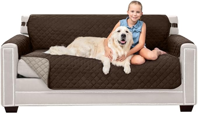 Sofa Shield® Couch Slip Covers for Dogs, Reversible Furniture Protector