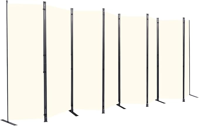 Room Divider 6FT Portable Room Dividers and Folding Privacy Screens, 8 Panel