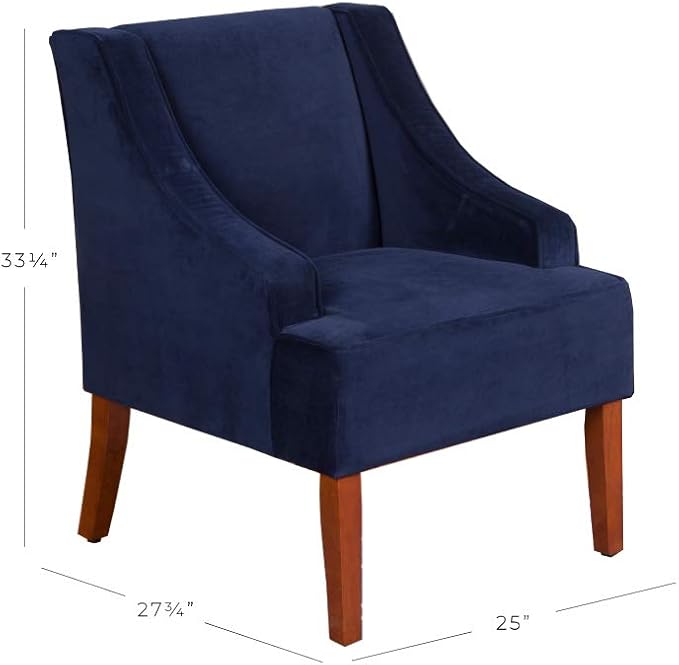 Homepop Home Decor Upholstered Classic Swoop Arm Accent Chair Accent Chairs